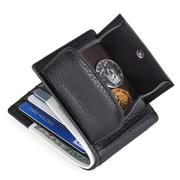 跨境头层真皮钱包fid防磁卡包时尚(包时尚)零钱包，多功能短款钱夹r硬币包