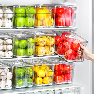 日本冰箱收纳盒保鲜盒食品级厨房蔬菜水果鸡蛋专用整理储物盒冷冻