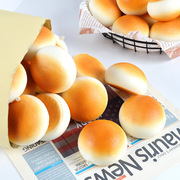 PU仿真黄金馒头面包食物模型玩具假面包美食装饰摆件拍摄道具