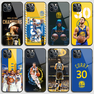 nba库里手机壳适用苹果13玻璃，12勇士队promax定制30号球服号8plus篮球明星保护套iphone14全包镜头
