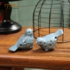 高档欧式风格镂空陶瓷釉面对鸟 样板间摆件 陶瓷摆件