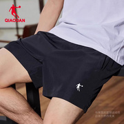 中国乔丹短裤男2023夏季冰丝裤子，健身跑步宽松大码三分裤运动男裤