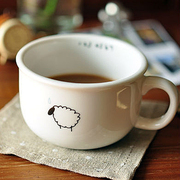 zakka杂货午后田园系列马克杯，简约迷你咖啡杯，奶茶杯陶瓷水杯