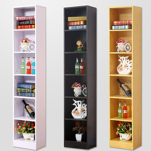 简约现代书柜实用收纳柜储物柜简易落地书柜置物架实木质简易书柜