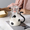 日式玻璃壶玻璃杯套装一壶一杯牛奶壶花茶壶可爱创意奶茶壶果汁壶