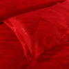 婚庆大红色四件套龙凤v图案，y新婚情侣红色贡缎，大提花全棉床上