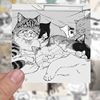 124张素描画屌丝猫贴纸个性创意搞怪猫咪装饰手账桌面DIY防水贴画