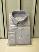 品牌款男士竖条纹衬衫，全棉免烫高支纱商务休闲衬衣lenzon领佐