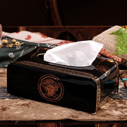 L欧陶式瓷纸巾盒客厅装饰抽纸盒创意欧式奢华客厅茶几家居摆件用