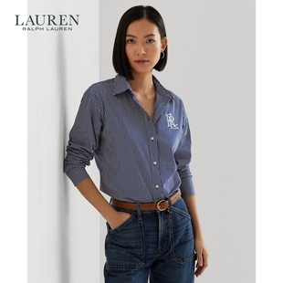 Lauren/拉夫劳伦女装 24早春条纹棉质衬衫RL61901