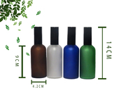 玻璃乳液分装瓶 DIY用具化妆品旅行便携空瓶工具褐蓝绿4白色100ml
