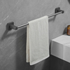 灰不锈钢毛巾，杆免打孔卫生间毛巾架单杆浴室，浴巾挂架卫浴挂件