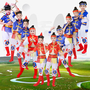 儿童蒙古表演服男女童筷子，舞马蹄哒哒，演出服装蒙族舞蹈舞动的旋律