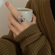 小众设计感的独特戒指q夸张朋克女食指装饰品时尚个性高级感不
