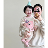 2024春装韩版婴儿可爱卡通长袖，连体衣女宝宝针织，休闲爬服外出服