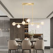 餐厅吊灯现代简约前台吧台灯创意个性水晶灯轻奢大气，家用led灯具