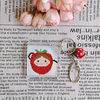 法国dmc十字绣套件，手工双面绣手机链挂件钥匙扣，可爱卡通小草莓