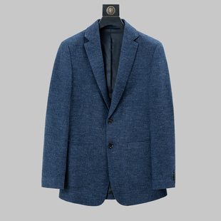 男士浅蓝色羊毛大衣，男常规款，保暖加厚中年羊毛呢子外套