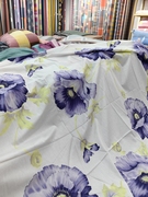 紫罗兰花色清凉款精梳纯棉，斜纹织造定制床单被套枕套40支200根