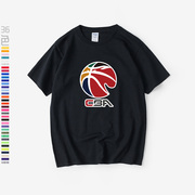 中国职业篮球CBA联赛球迷T恤短袖青少年衣服男女圆领大码宽松夏季