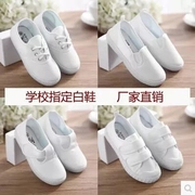 白球鞋(白球鞋)白鞋儿童白色帆布鞋，学校指定白布鞋(白布鞋)男白球鞋女童白运动鞋