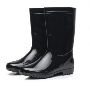 牛筋雨靴高筒雨靴水鞋户外防滑工矿反光条高筒雨靴高胶鞋防滑防水