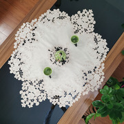 中式欧式布艺绣花桌布茶几巾桌旗桌垫镂空装饰餐垫餐桌桌垫桌