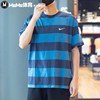 Nike耐克男装2023秋条纹透气休闲圆领运动短袖T恤 FB8151-411