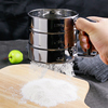 不锈钢手持面粉筛半自动杯子，面粉筛神器，家用过滤网筛漏网烘焙工具