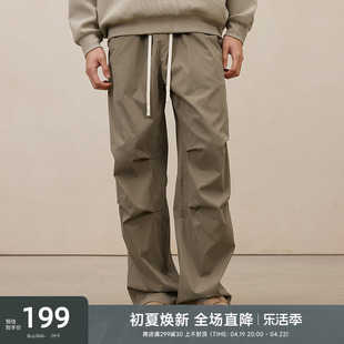 CHINISM CH直筒伞兵裤男美式工装裤户外徒步登山重磅春季休闲裤子