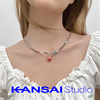KANSAI小草莓串珠项链气质小众轻奢高级感设计甜酷辣妹锁骨链