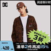 DCSHOES 春季个性印花针织开衫潮流复古毛衣男女同款