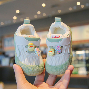女宝宝秋天软底学步鞋子6到12个月8男童透气单鞋婴幼儿春秋季
