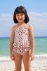 NEXT儿童泳衣 2024春夏季豹纹裙边女童比基尼温泉分体泳装 3-16歲