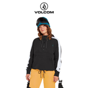 VOLCOM钻石女装户外品牌滑雪连帽衫2024冬季女款休闲运动卫衣