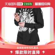 香港直邮Givenchy纪梵希男士衬衫黑色棉质骷髅素描纹身插画修身