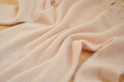 外贸原单安哥拉兔毛套头毛衣肉粉色超柔软长毛打底保暖针织衫上衣
