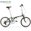dahon大行20英寸铬钼钢7变速折叠自行车成人男女式学生，复古单车d7