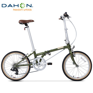 dahon大行20英寸铬钼钢7变速折叠自行车成人，男女式学生复古单车d7