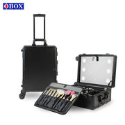 OBOX化妆箱专业跟妆师24寸带灯镜子拉杆箱子化妆师专用行李箱20寸