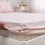 纯棉床笠款床单儿童防滑固定床罩单件，全棉1.21.51.8m米床垫套夏