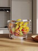 创意水果盘客厅，304不锈钢水果篮北欧摇篮果盆网红水果收纳置物架
