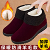 冬季老北京布鞋女羊毛老人棉鞋保暖加绒加厚中老年防滑妈妈雪地靴