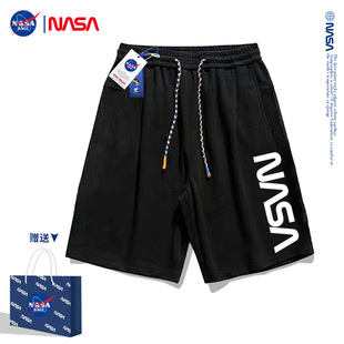 NASA联名夏季短裤2022ins潮流宽松潮牌运动裤男女5分休闲裤子