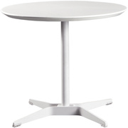 简约时尚金属白色圆形茶几咖啡餐桌台会客会议电脑办公桌C122