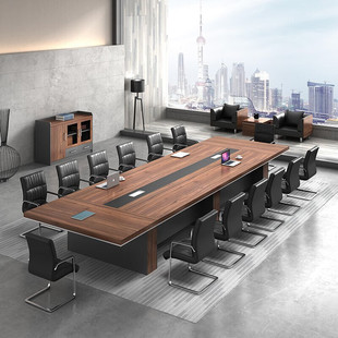 会议桌椅长桌套装办公桌，简约现代大小型条形，敞开式会议桌