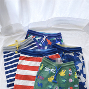 98-164英国bd男童夏日夏季绿色昆虫迷彩条纹，纯棉中裤裤子儿童短裤