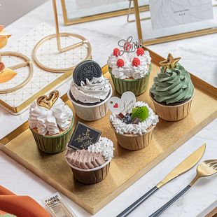 仿真蛋糕模型假奶油纸杯蛋糕ins美食摄影道具橱窗装饰甜品台摆件