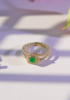 18k金祖母绿戒指，镶嵌钻石雍容华贵老店，天然宝石红蓝绿宝石