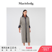 marisfrolg玛丝菲尔连衣裙，女春季中长款长袖时尚衬衫裙子